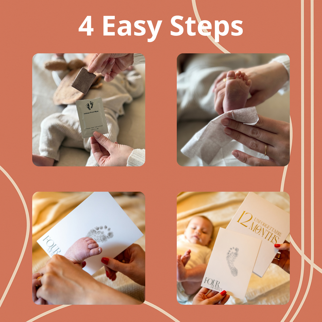 Inktloze mijlpaalkaarten set – hand- en voetafdrukken baby – EverYves
