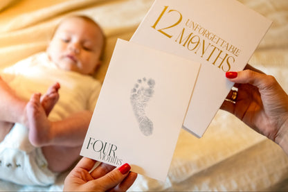 Inktloze mijlpaalkaarten set – hand- en voetafdrukken baby – EverYves